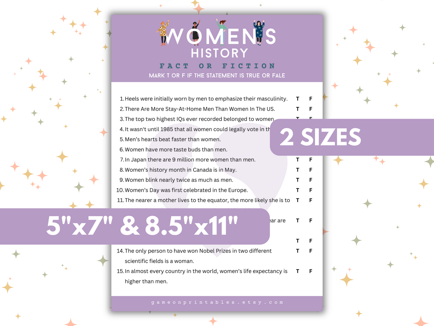 womens history, international womens day printable game
