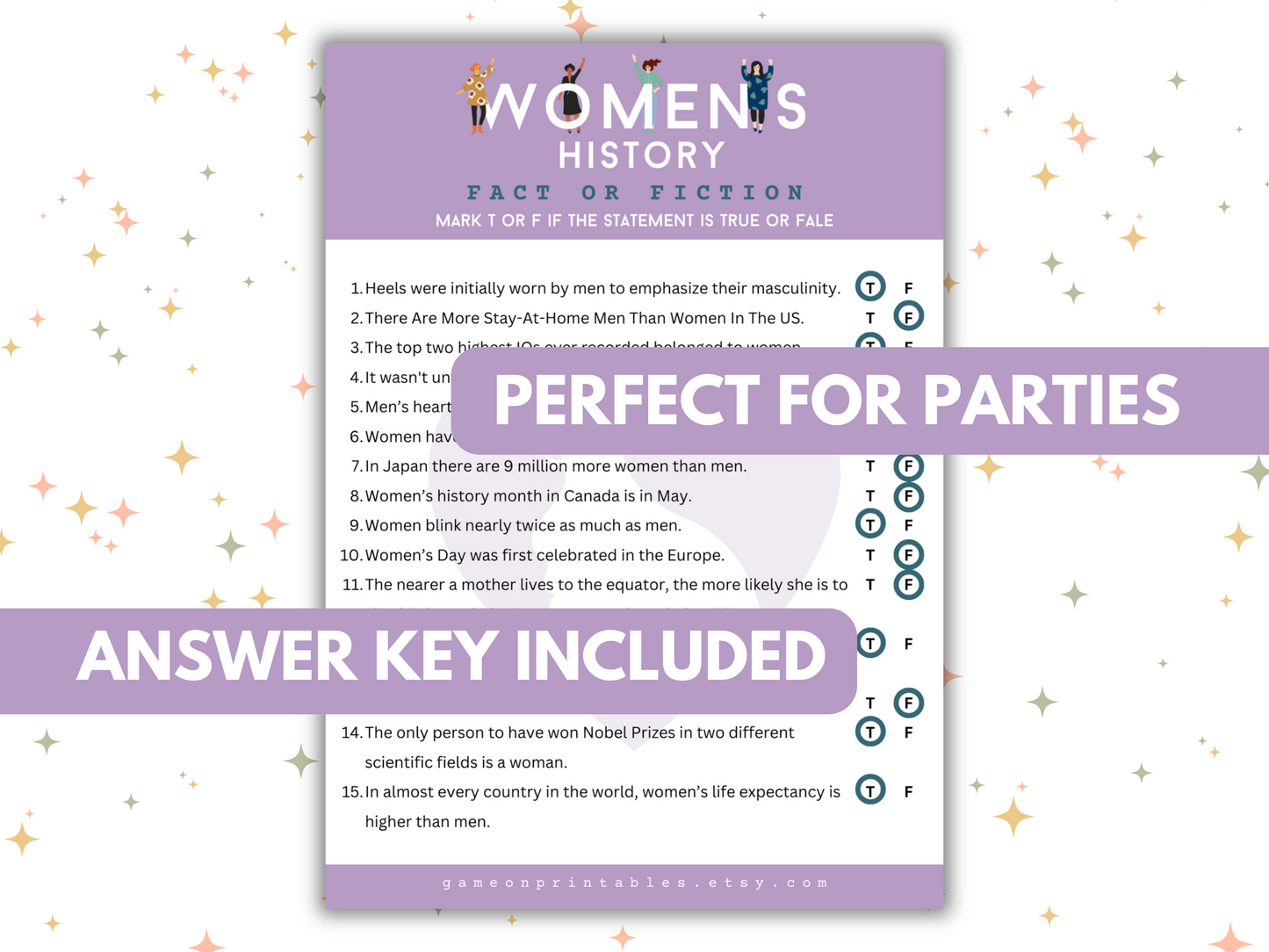 womens history, international womens day printable game