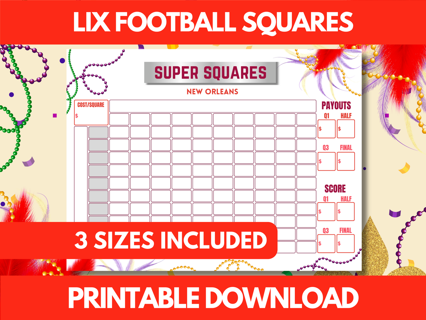 Football Pool Squares