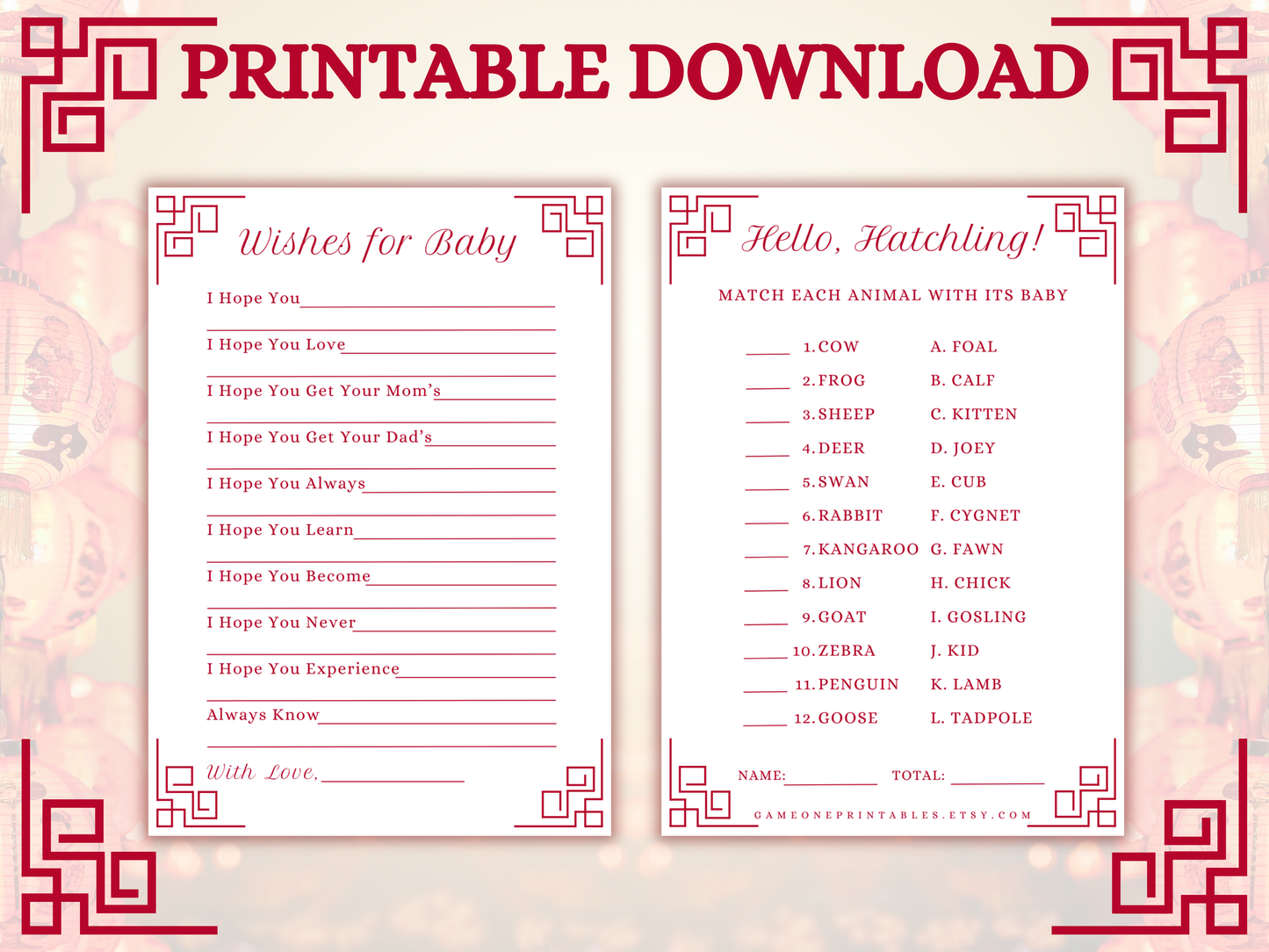 Dragon Baby Shower Printable Games