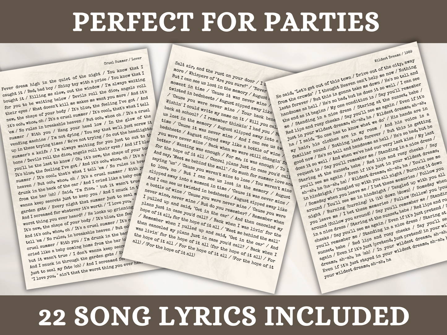 Blackout Poetry Printable | TTPD Party Printable | Swift Party Games