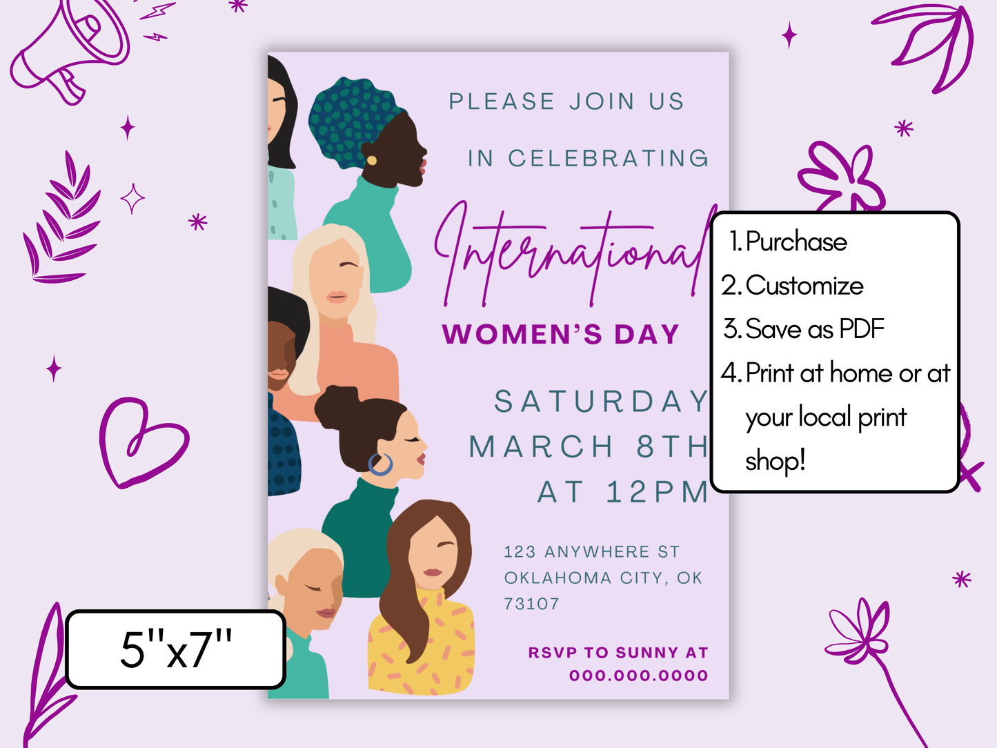 international womens day brunch invitation