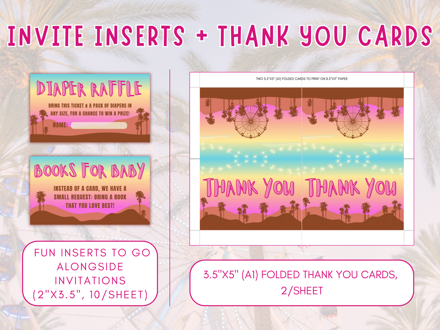 babyfest festival baby shower thank you card