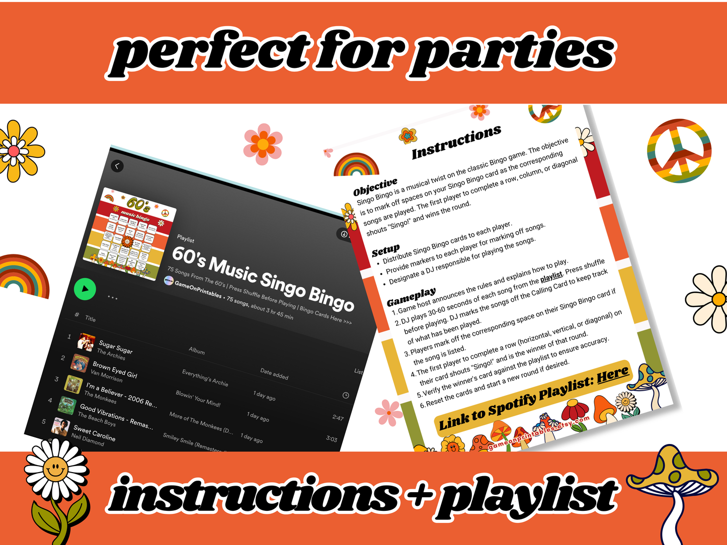 60 Music Bingo Printable Game With Playlist