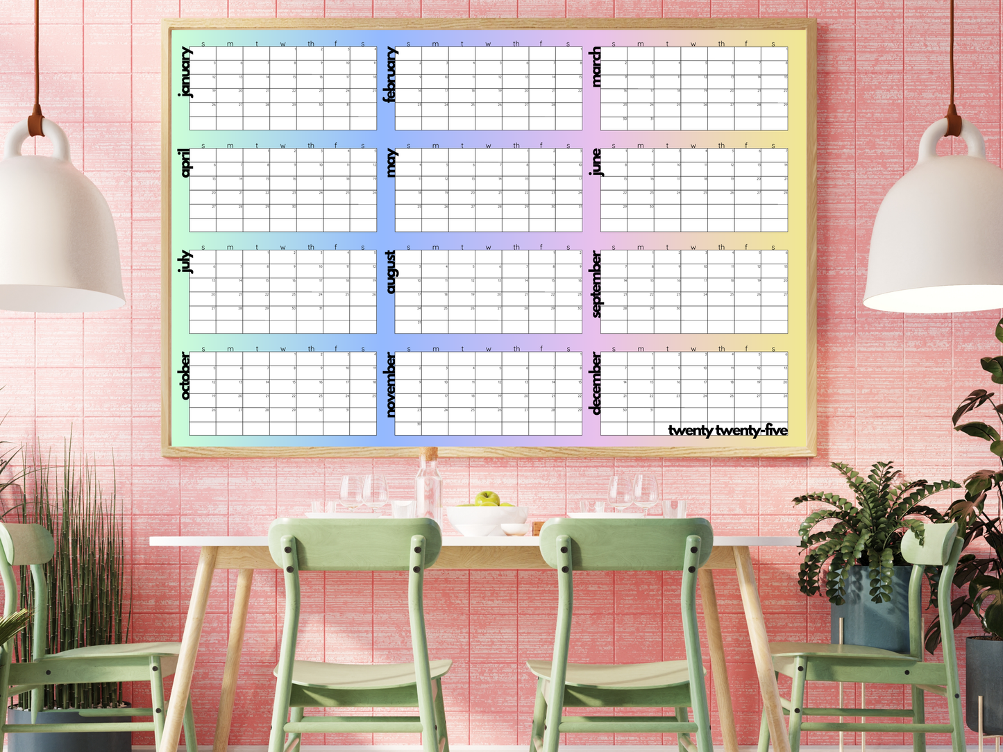 2025 Large Wall Calendar