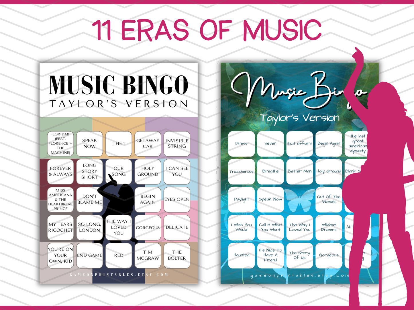 Swift Music Bingo With Playlist