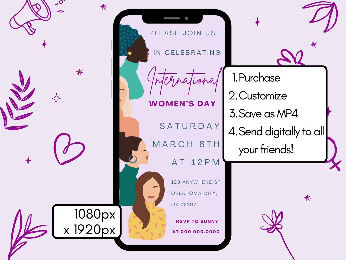 international womens day brunch invitation