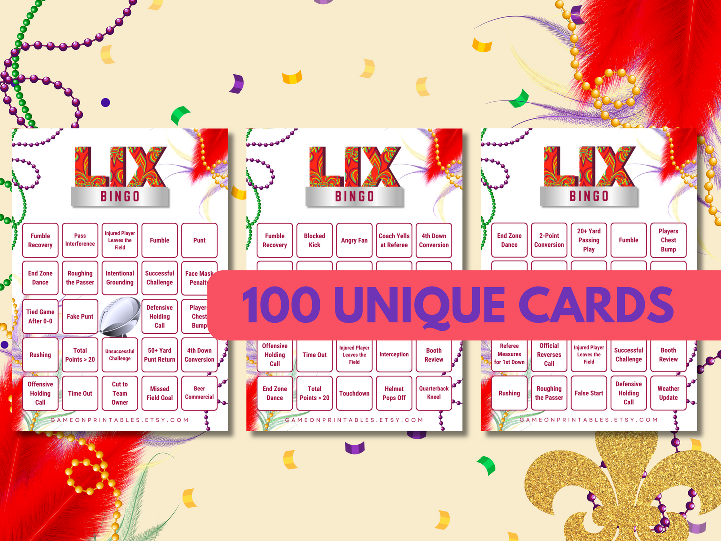 Superbowl Party Games - Bingo, Trivia, Football Pool Squares
