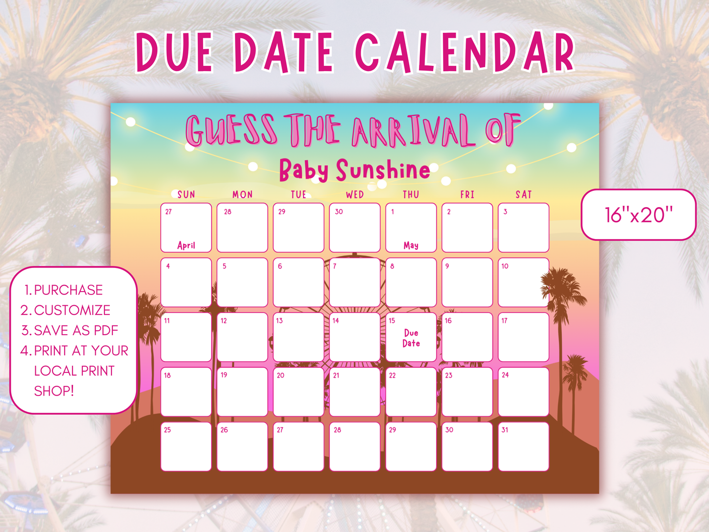 babyfest festival baby shower due date calendar