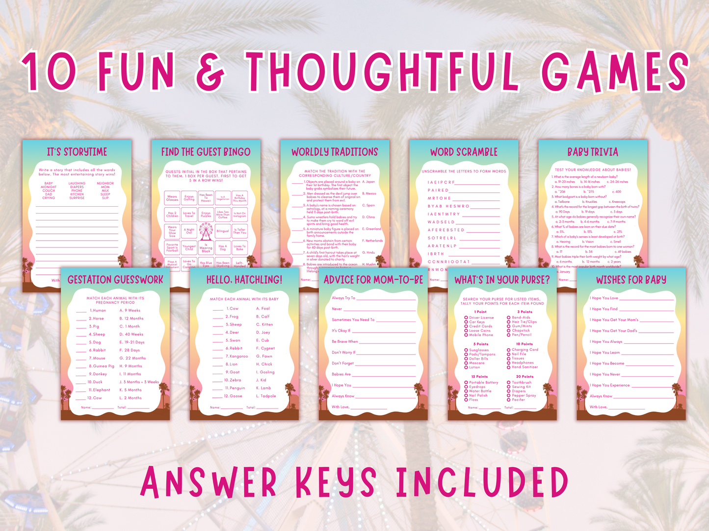 babyfest festival baby shower party games