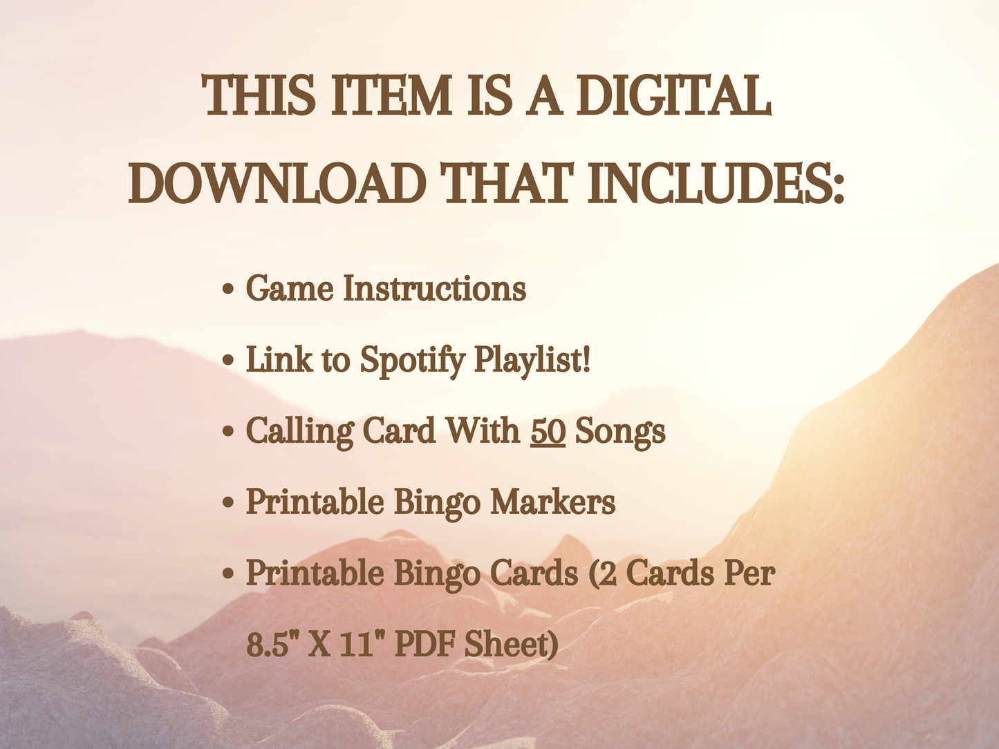 Christian Bingo With Playlist | Worship Songs | Printable Bible Games