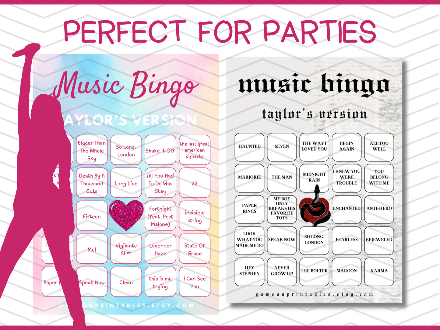 Swift Music Bingo With Playlist