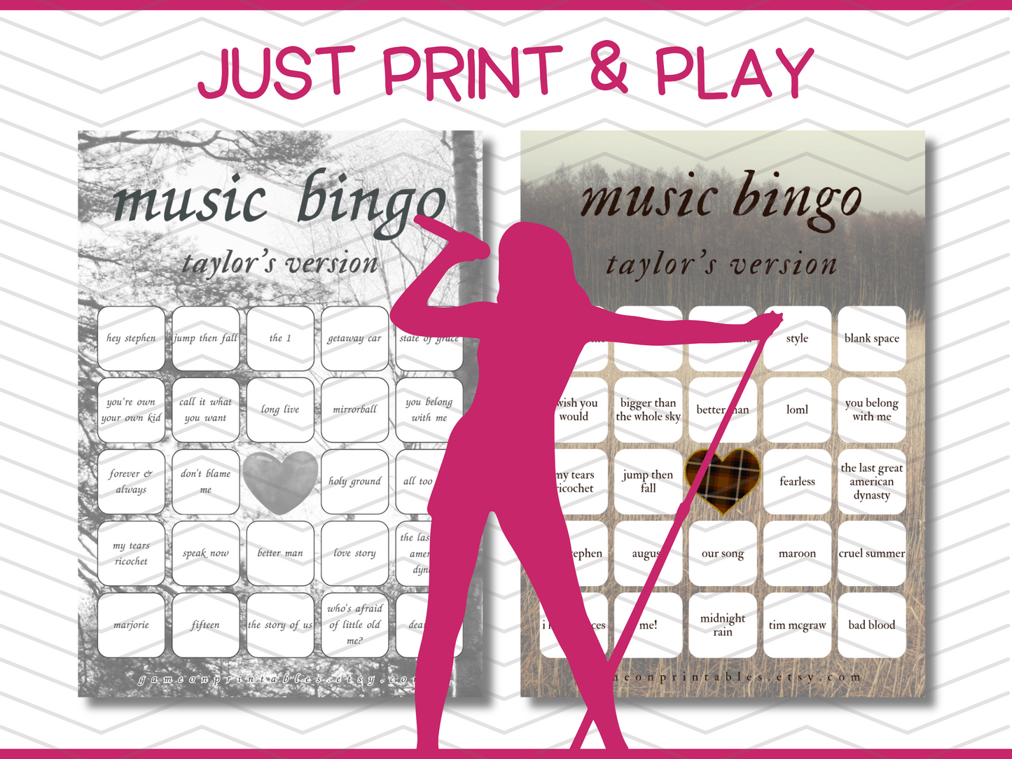 Swift Music Bingo With Playlist