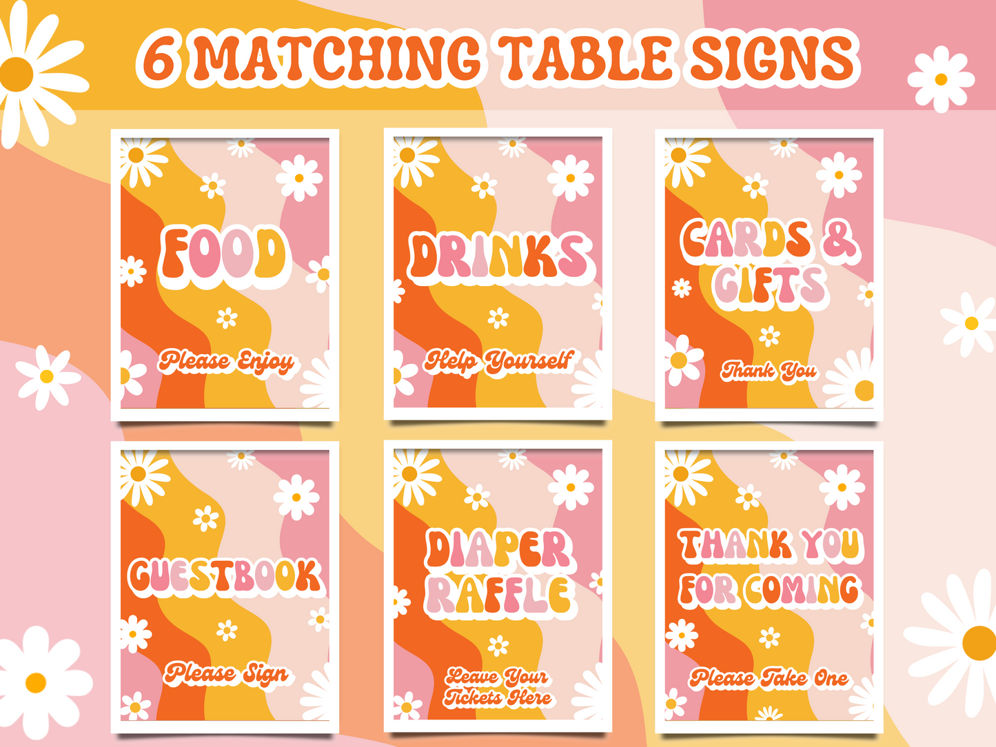 Groovy Baby Shower Printable Party Bundle