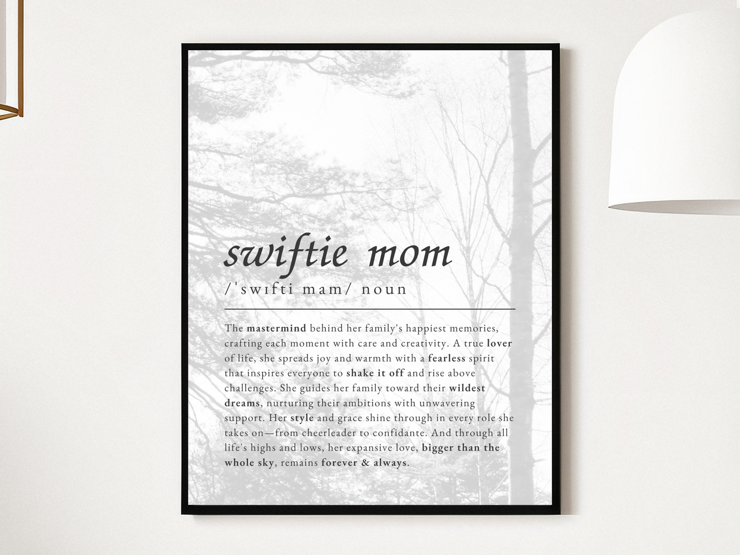 Swiftie Wall Art Gift for Mom