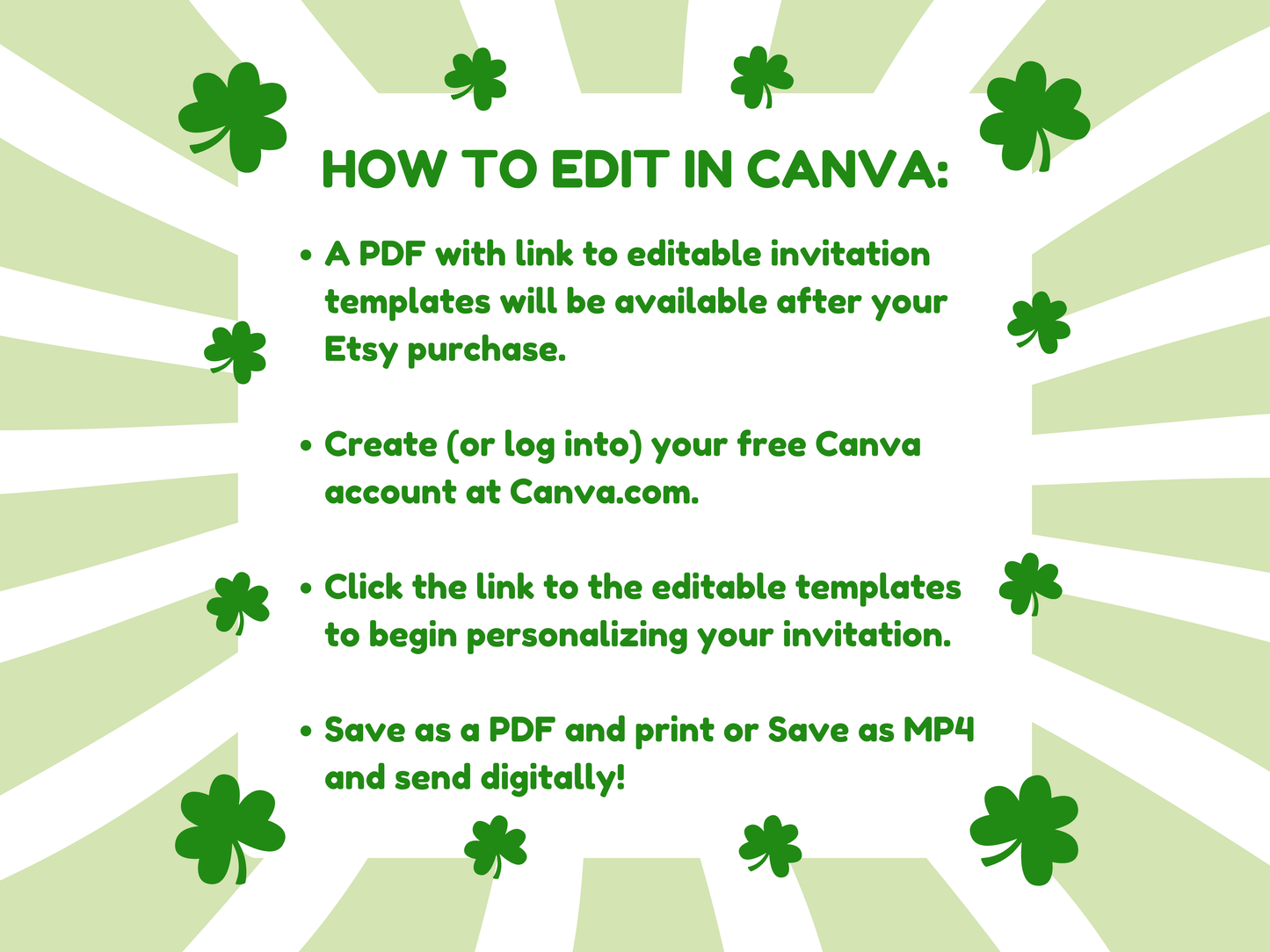 St. Patrick's Day Invitation | St. Paddy's Day Party Invitation | Printable | Editable