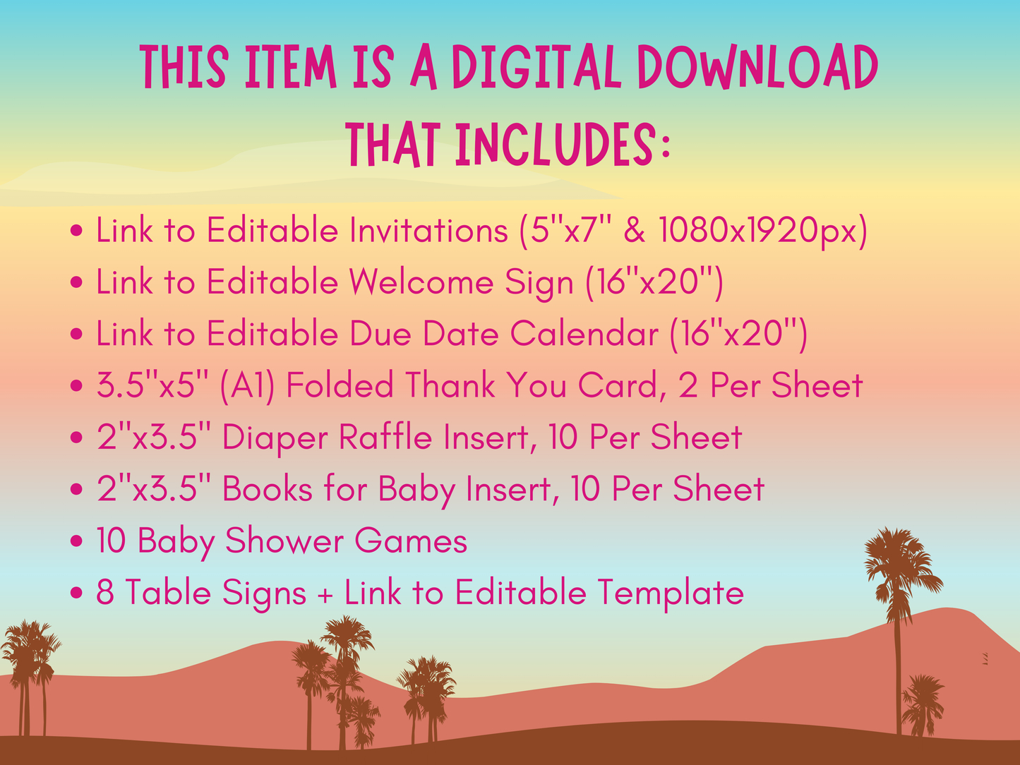 Babyfest Ultimate Party Bundle | Music Festival-Themed Baby Shower Printables