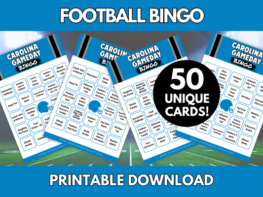 Carolina Game Day Football Bingo Cards