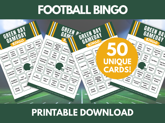Green Bay Football Gameday Bingo
