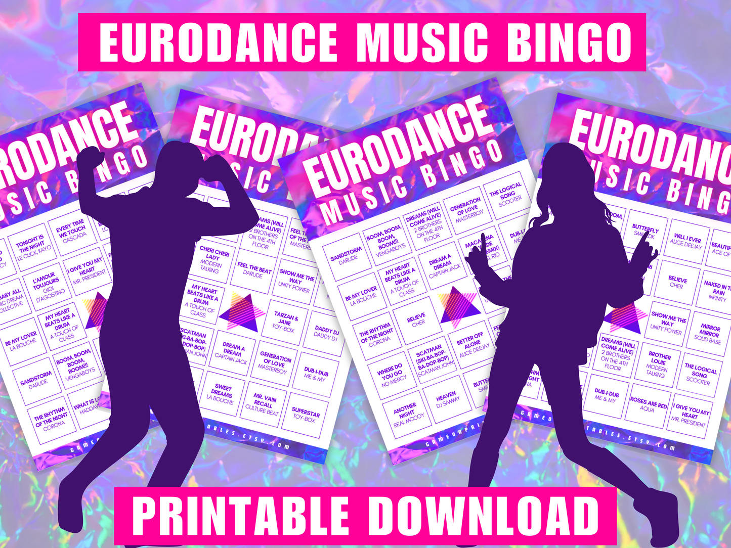 90s Eurodance Music Bingo With Playlist