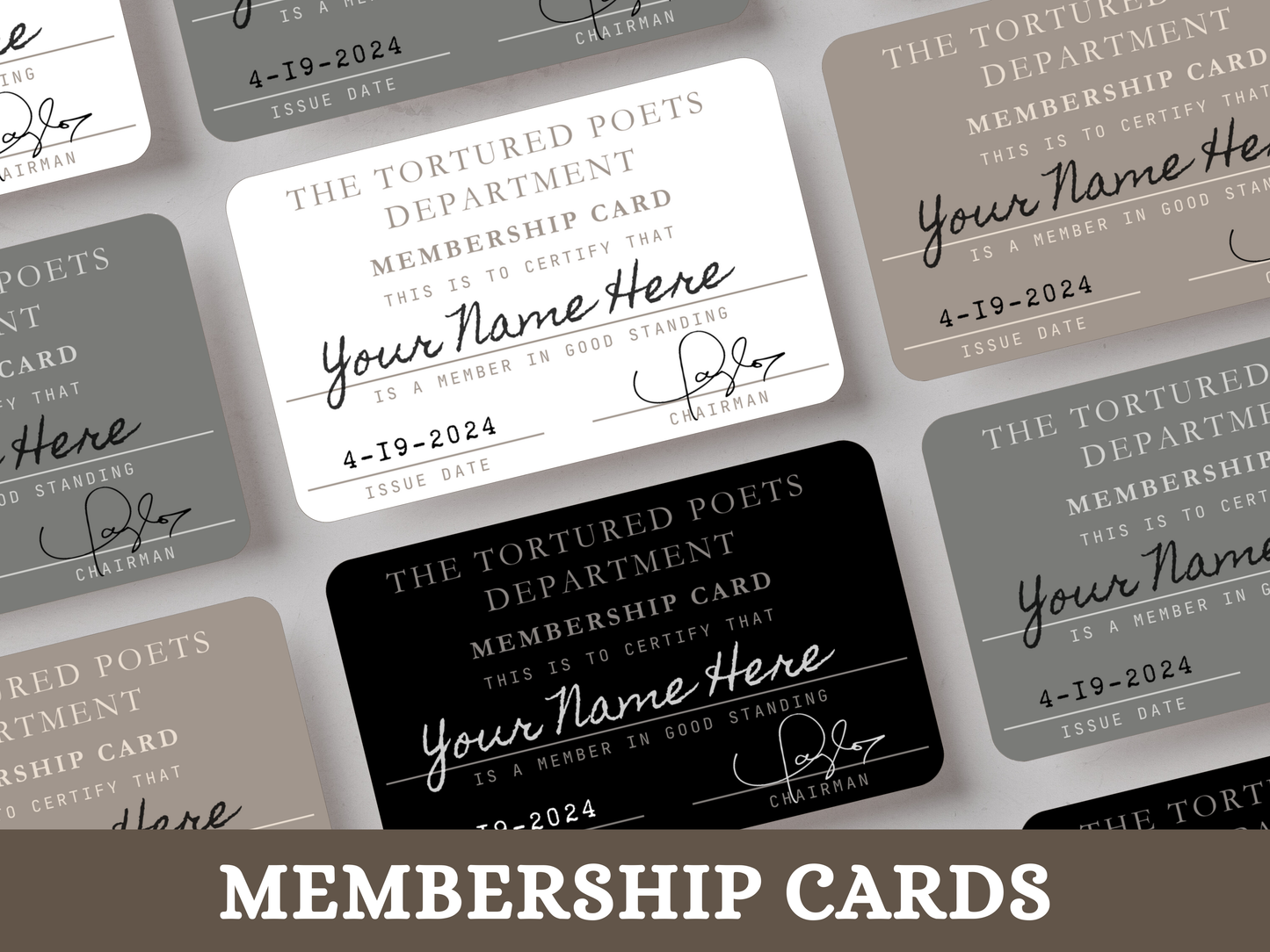 TTPD Membership Cards