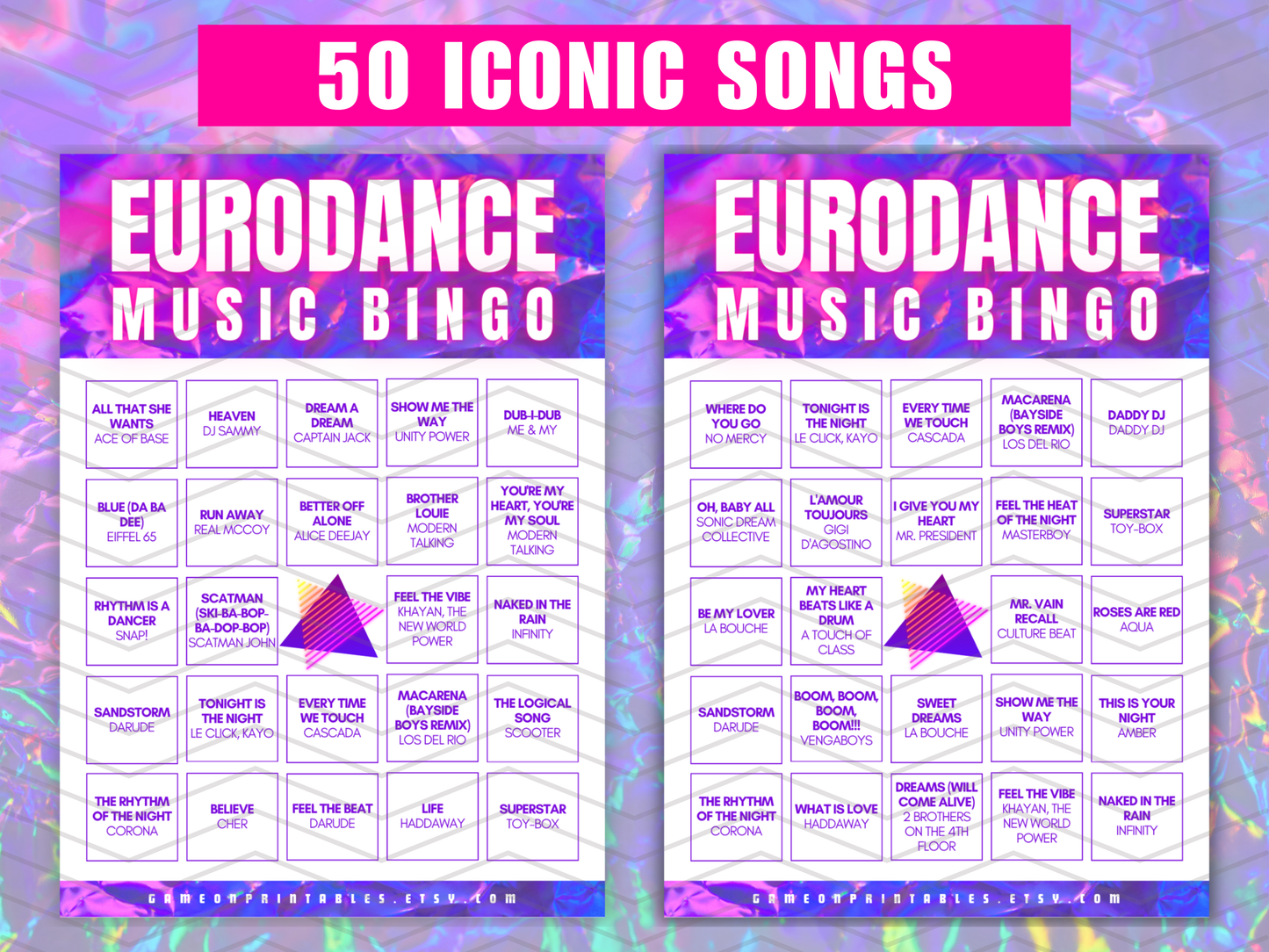 90s Eurodance Music Bingo With Playlist