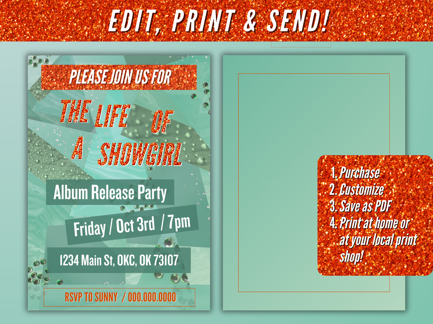 T Swift TS 12 TLOAS New Album Party Invitation
