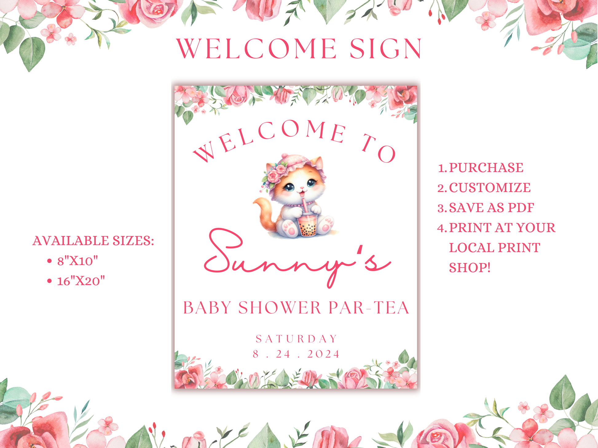 Boba Baby Shower Printable Party Bundle