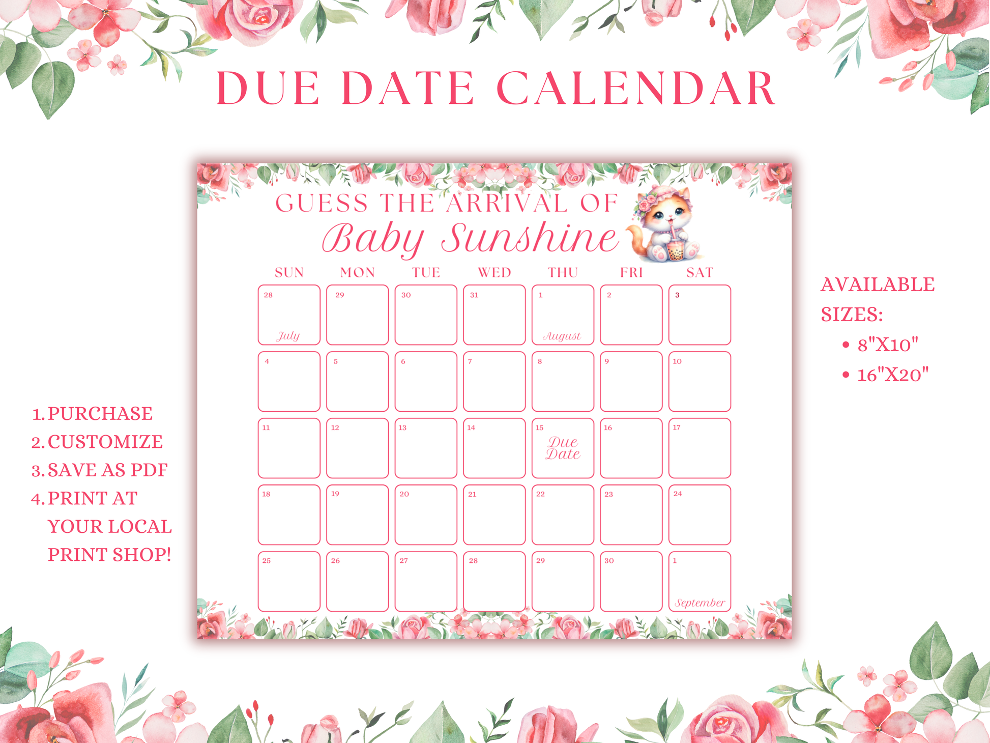 Boba Baby Shower Printable Party Bundle