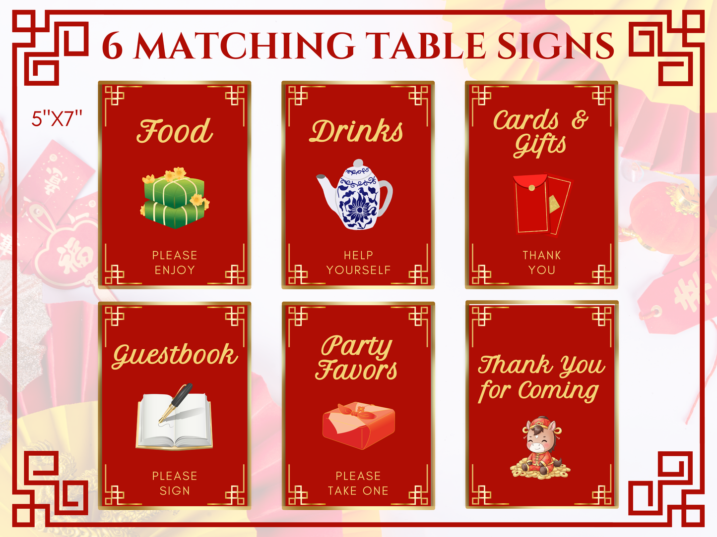 100 Day Celebration Party Bundle | Year of the Horse | Digital | Editable